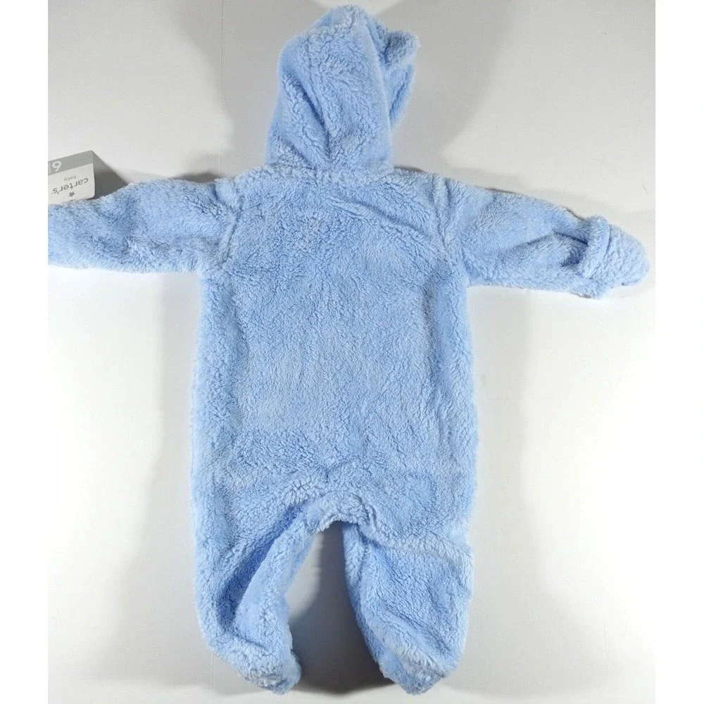 Carters Infant Sherpa Pram Suit Boys 6 Month Blue